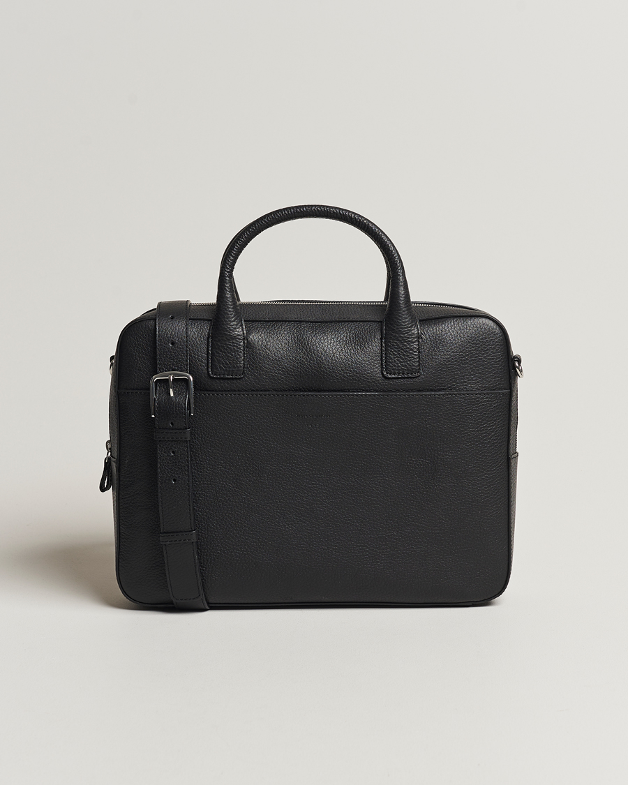 Herren | Tiger of Sweden Capa Grained Leather Briefcase Black | Tiger of Sweden | Capa Grained Leather Briefcase Black