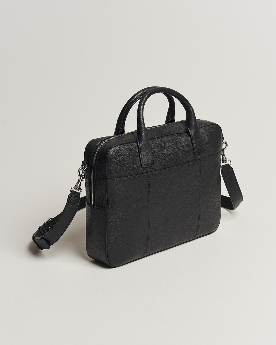 Herren | Tiger of Sweden Capa Grained Leather Briefcase Black | Tiger of Sweden | Capa Grained Leather Briefcase Black