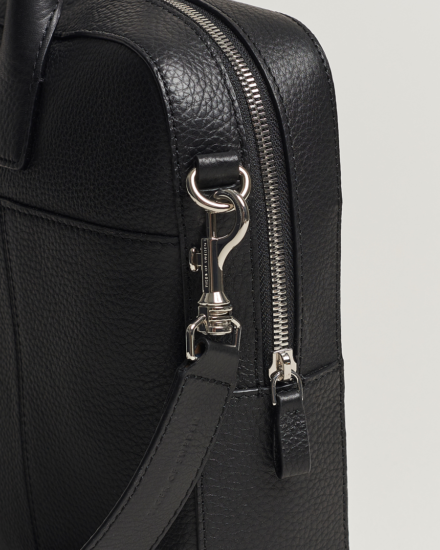 Herren | Tiger of Sweden Capa Grained Leather Briefcase Black | Tiger of Sweden | Capa Grained Leather Briefcase Black