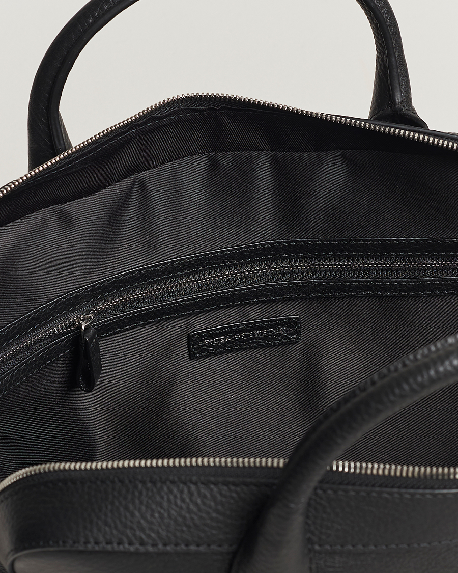 Herren | Tiger of Sweden Capa Grained Leather Briefcase Black | Tiger of Sweden | Capa Grained Leather Briefcase Black