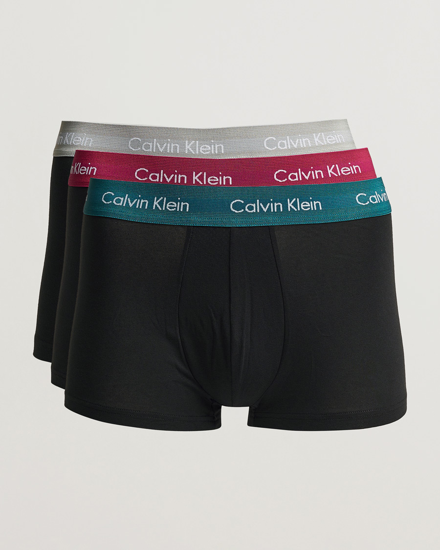 Herren | Unterwäsche | Calvin Klein | Cotton Stretch Trunk 3-pack Grey/Green/Plum