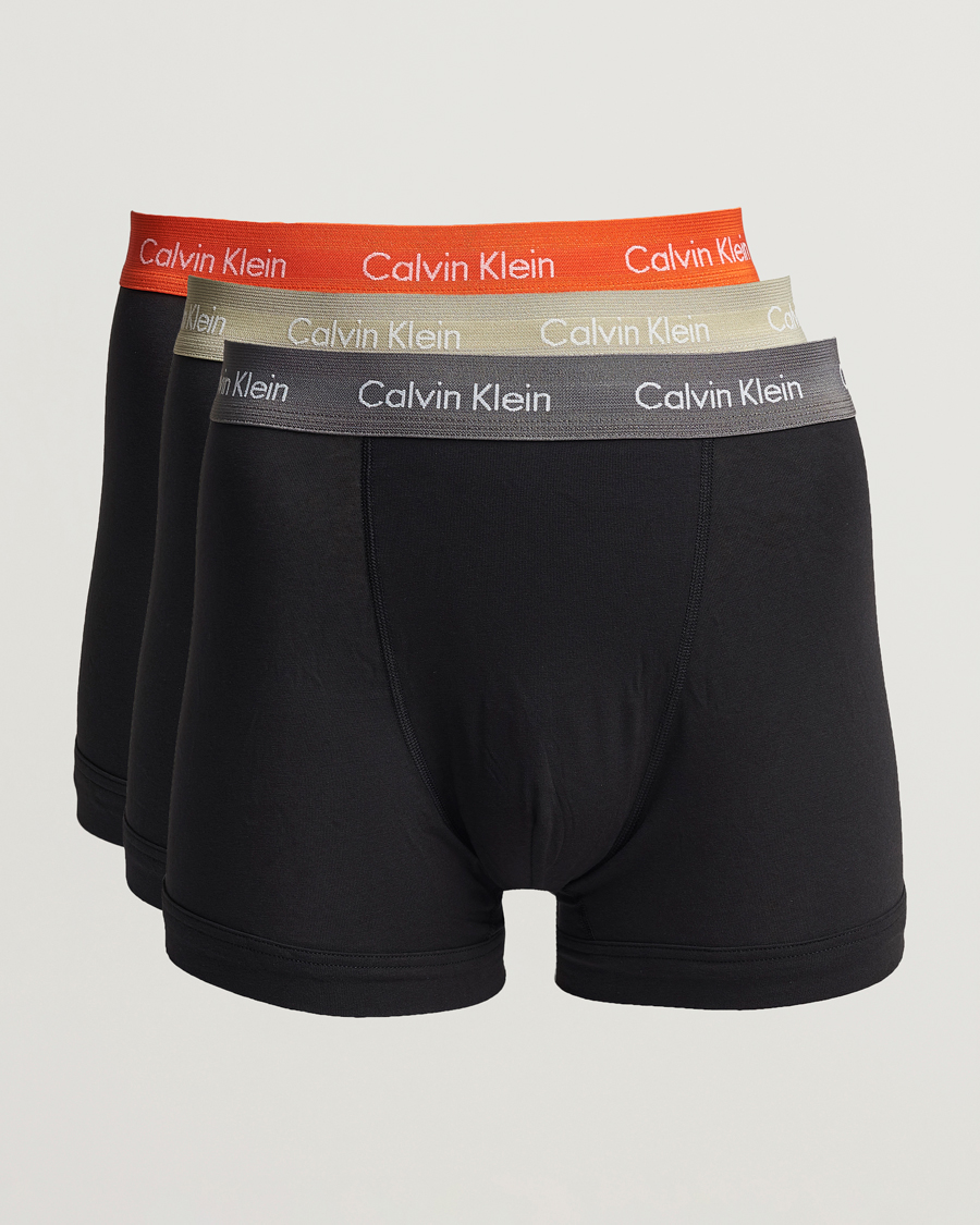 Herren | Unterwäsche | Calvin Klein | Cotton Stretch Trunk 3-pack Red/Grey/Moss