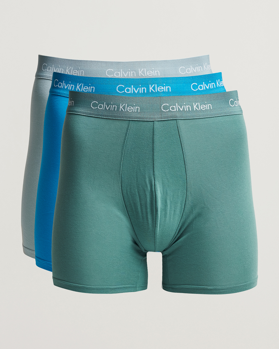 Herren | Unterwäsche | Calvin Klein | Cotton Stretch 3-Pack Boxer Breif Blue/Arona/Green