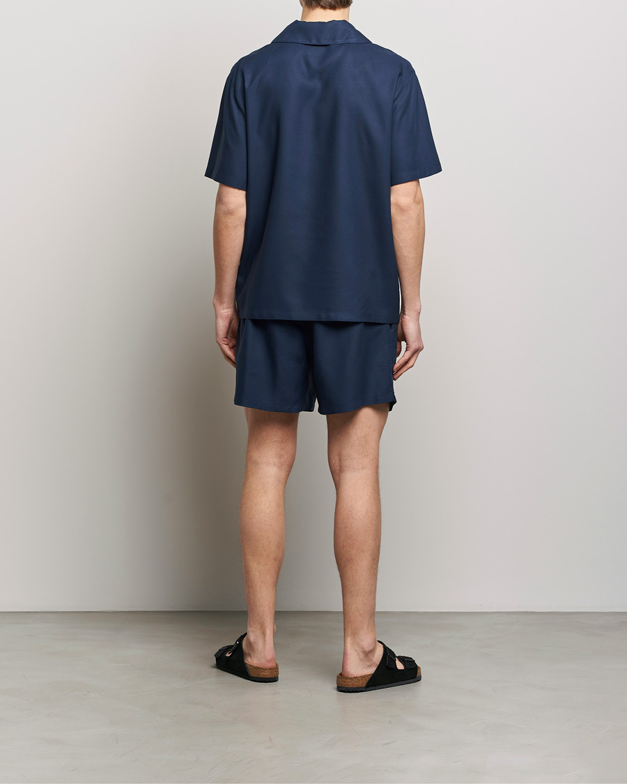 Herren | Pyjama-Set | Calvin Klein | Viscose Short Sleeve Pyjama Set Blue Shadow