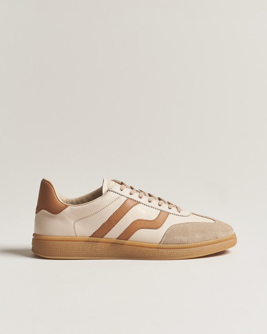 Herren | GANT Cuzmo Leather Sneaker Beige/Tan | GANT | Cuzmo Leather Sneaker Beige/Tan