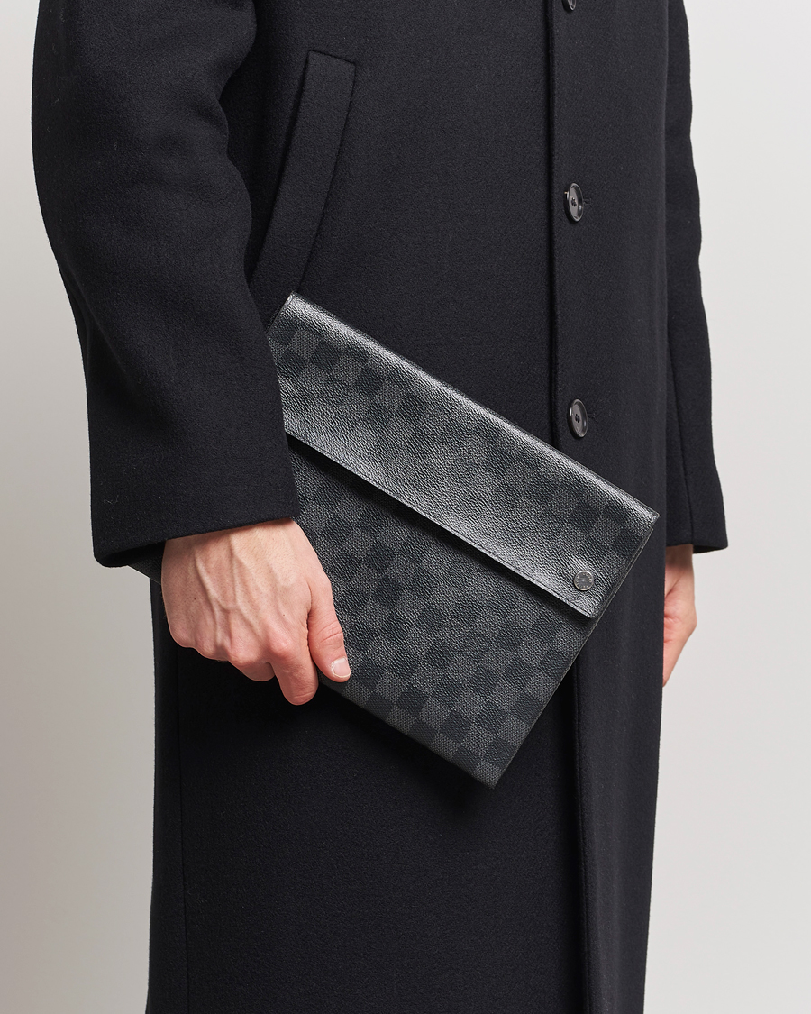 Herren | Pre-Owned & Vintage Bags | Louis Vuitton Pre-Owned | Alpha Triple Pouches Damier Graphite