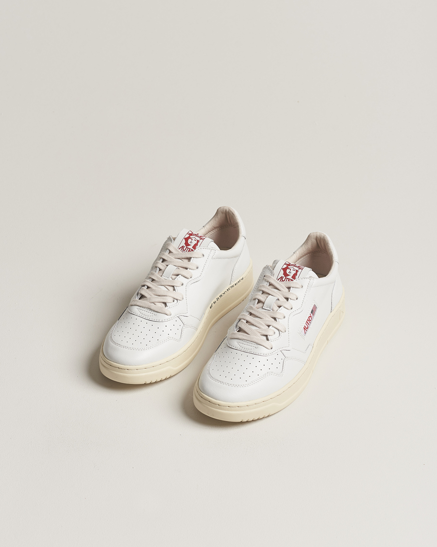 Herren | Schuhe | Autry | Medalist Low Leather Sneaker White/Red