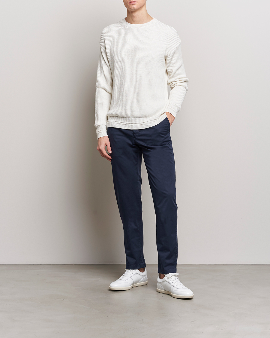 Herren | Pullover | Kiton | Cotton/Silk Rib Pullover Off White