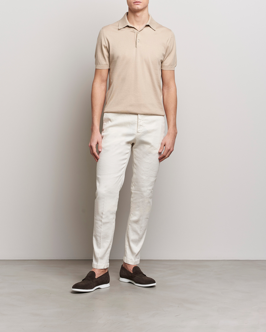 Herren | Poloshirts | Kiton | Sea Island Cotton Polo Beige