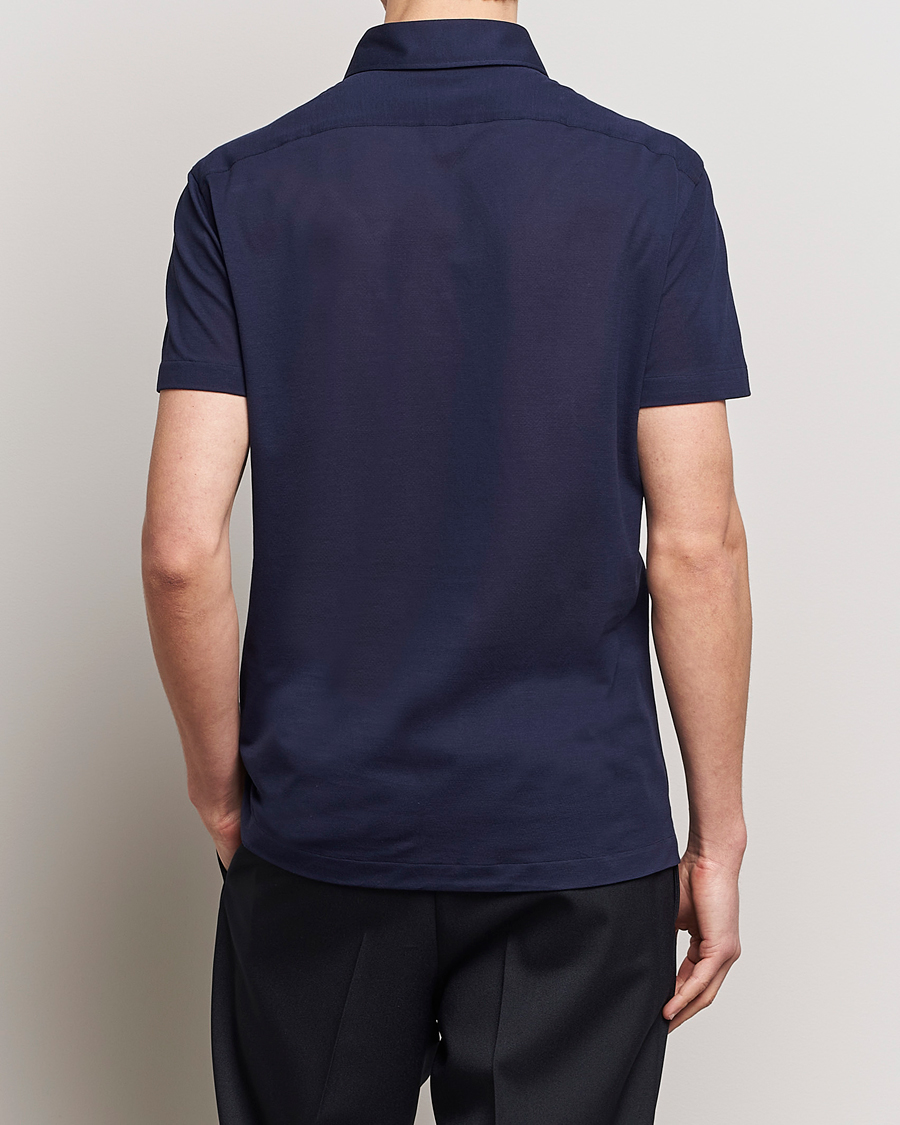 Herren | Poloshirts | Kiton | Short Sleeve Jersey Polo Navy