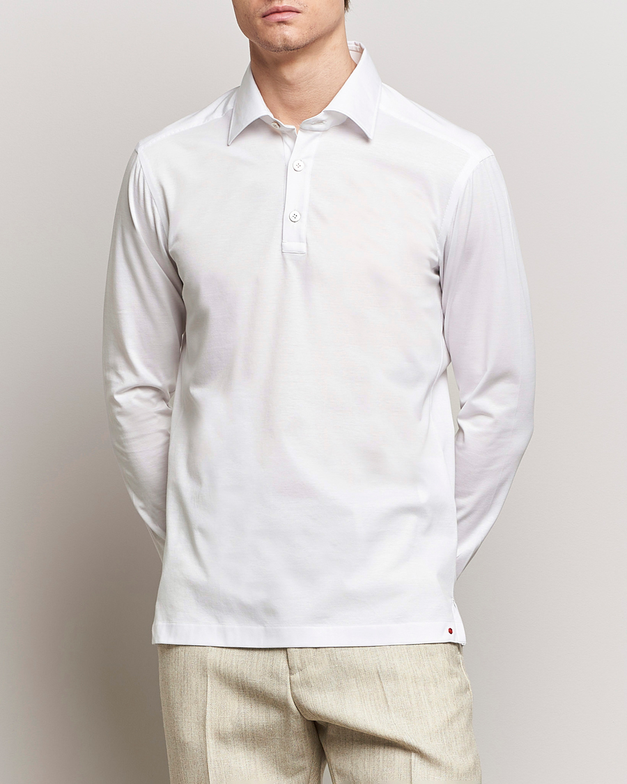 Men | Polo Shirts | Kiton | Popover Shirt White