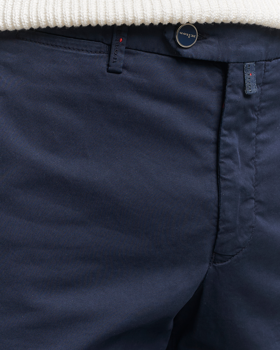 Herren | Hosen | Kiton | Slim Fit Cotton Chinos Navy