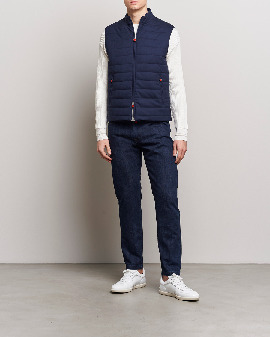 Herren | Jeans | Kiton | Slim Fit 5-Pocket Jeans Dark Indigo