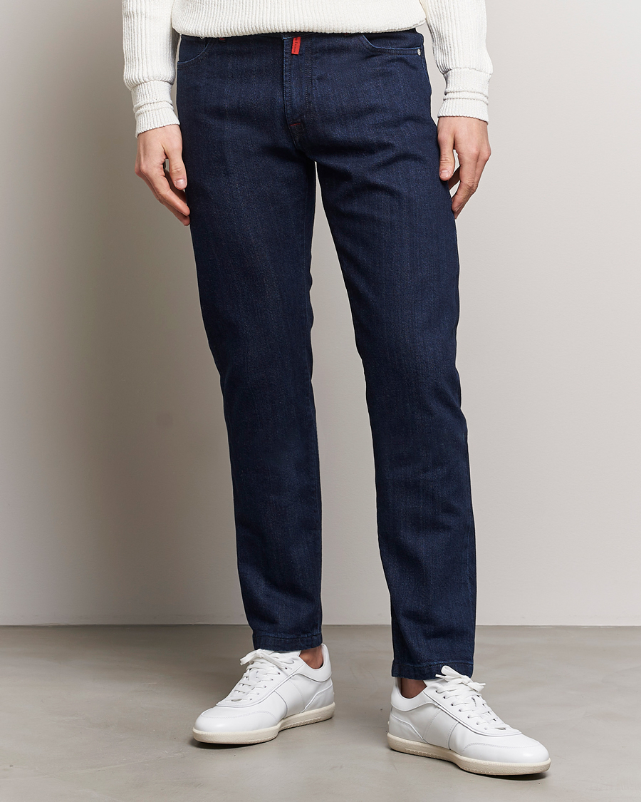 Herren | Jeans | Kiton | Slim Fit 5-Pocket Jeans Dark Indigo