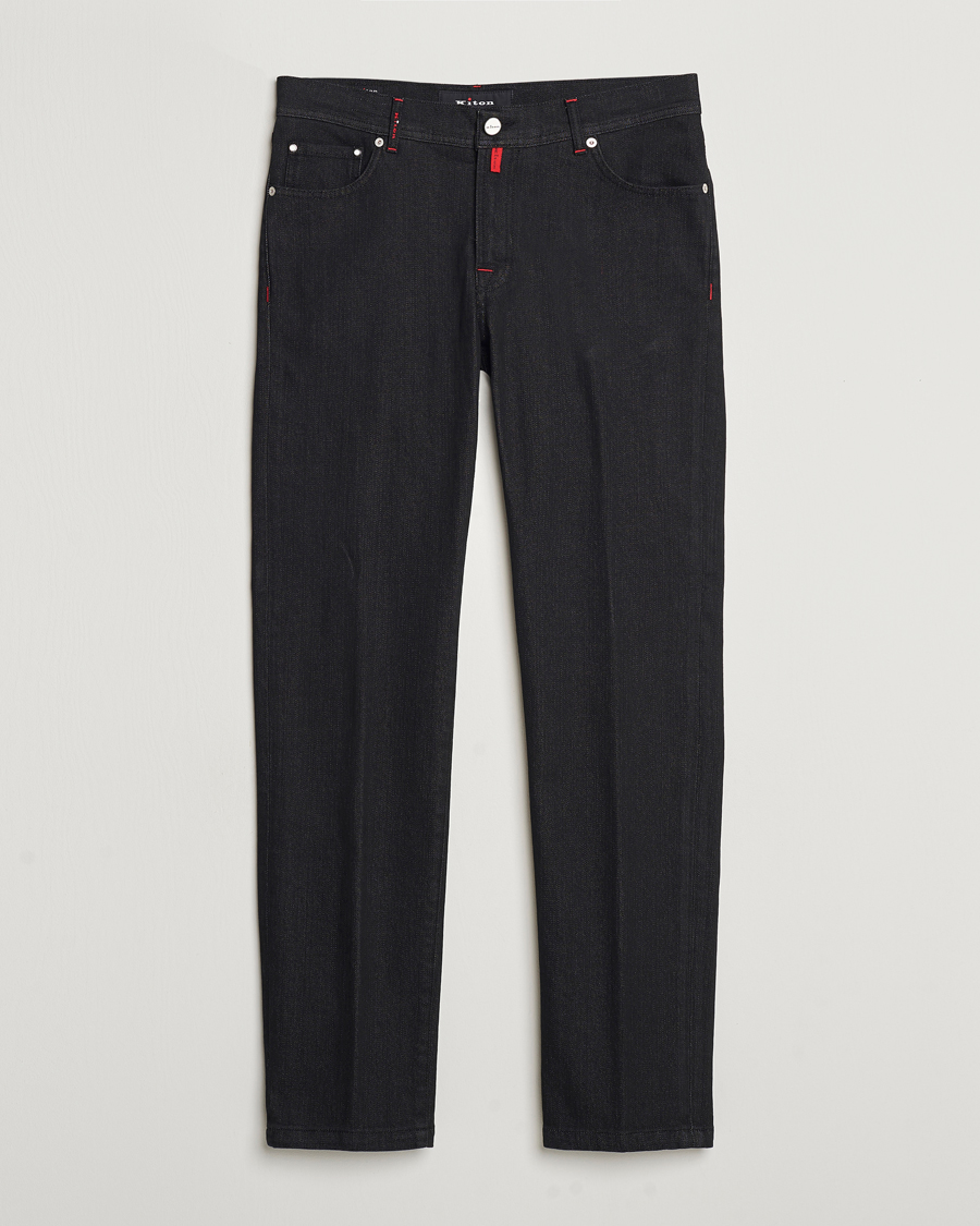 Herren | Jeans | Kiton | Slim Fit 5-Pocket Jeans Black