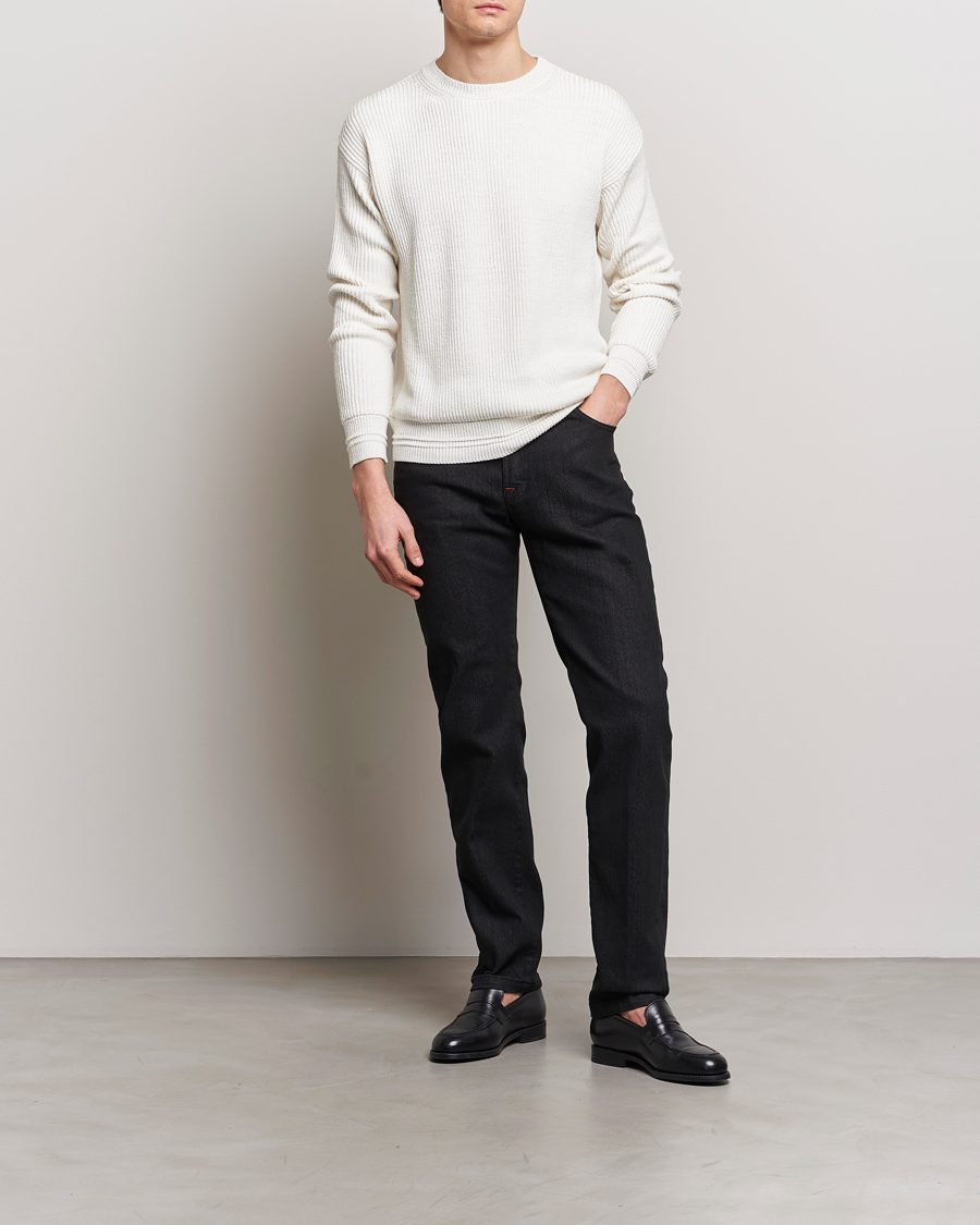 Herren | Jeans | Kiton | Slim Fit 5-Pocket Jeans Black