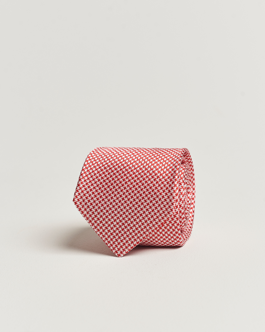 Herren | Kiton Structured Silk Tie Red | Kiton | Structured Silk Tie Red