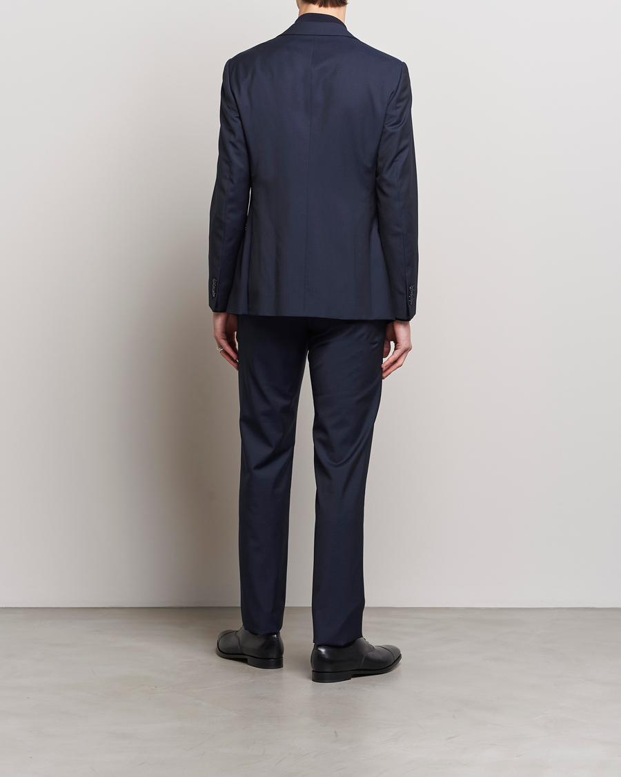 Herren | Anzüge | Giorgio Armani | Slim Fit Peak Lapel Wool Suit Navy