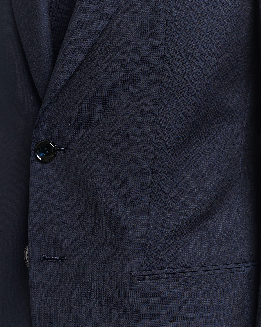 Herren | Anzüge | Giorgio Armani | Slim Fit Peak Lapel Wool Suit Navy