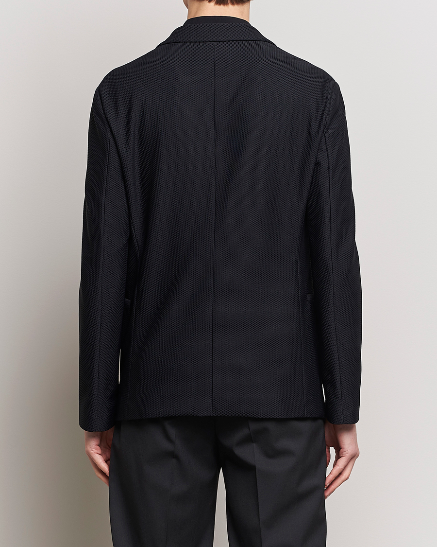 Herren | Sakkos | Giorgio Armani | Single Breasted Mesh Blazer Black