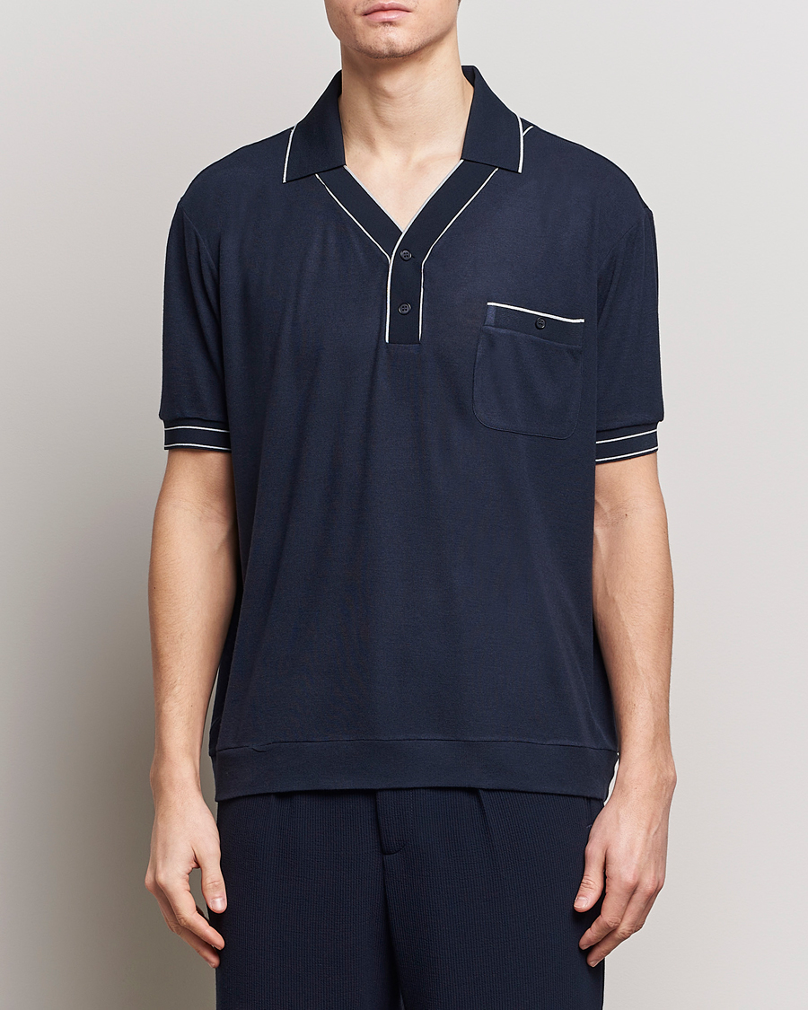 Herren | Poloshirts | Giorgio Armani | Short Sleeve Riviera Polo Navy