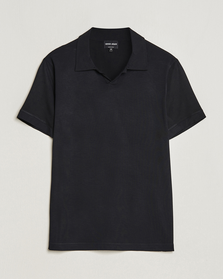 Herren | Poloshirts | Giorgio Armani | Short Sleeve Stretch Polo Black
