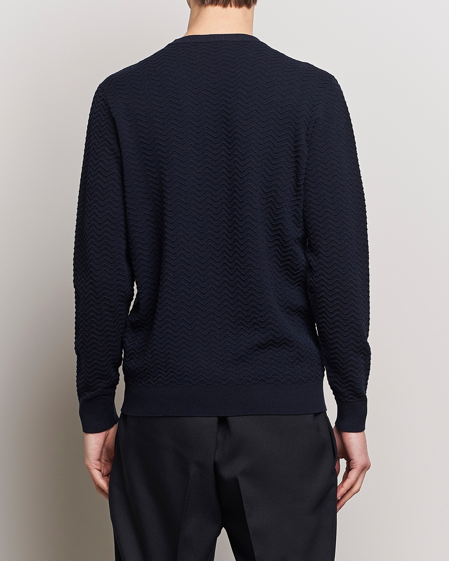 Herren | Pullover | Giorgio Armani | Wool Chevron Pullover Navy