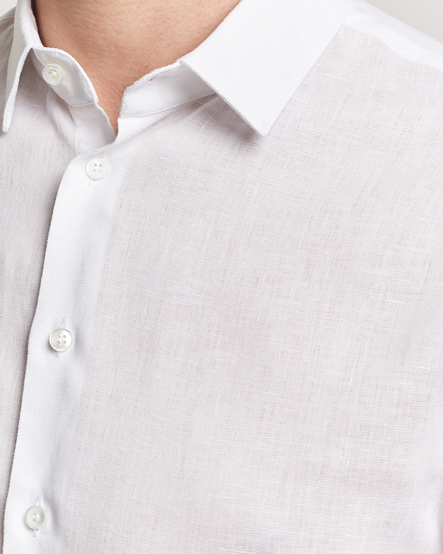 Herren | Hemden | Giorgio Armani | Slim Fit Linen Shirt White