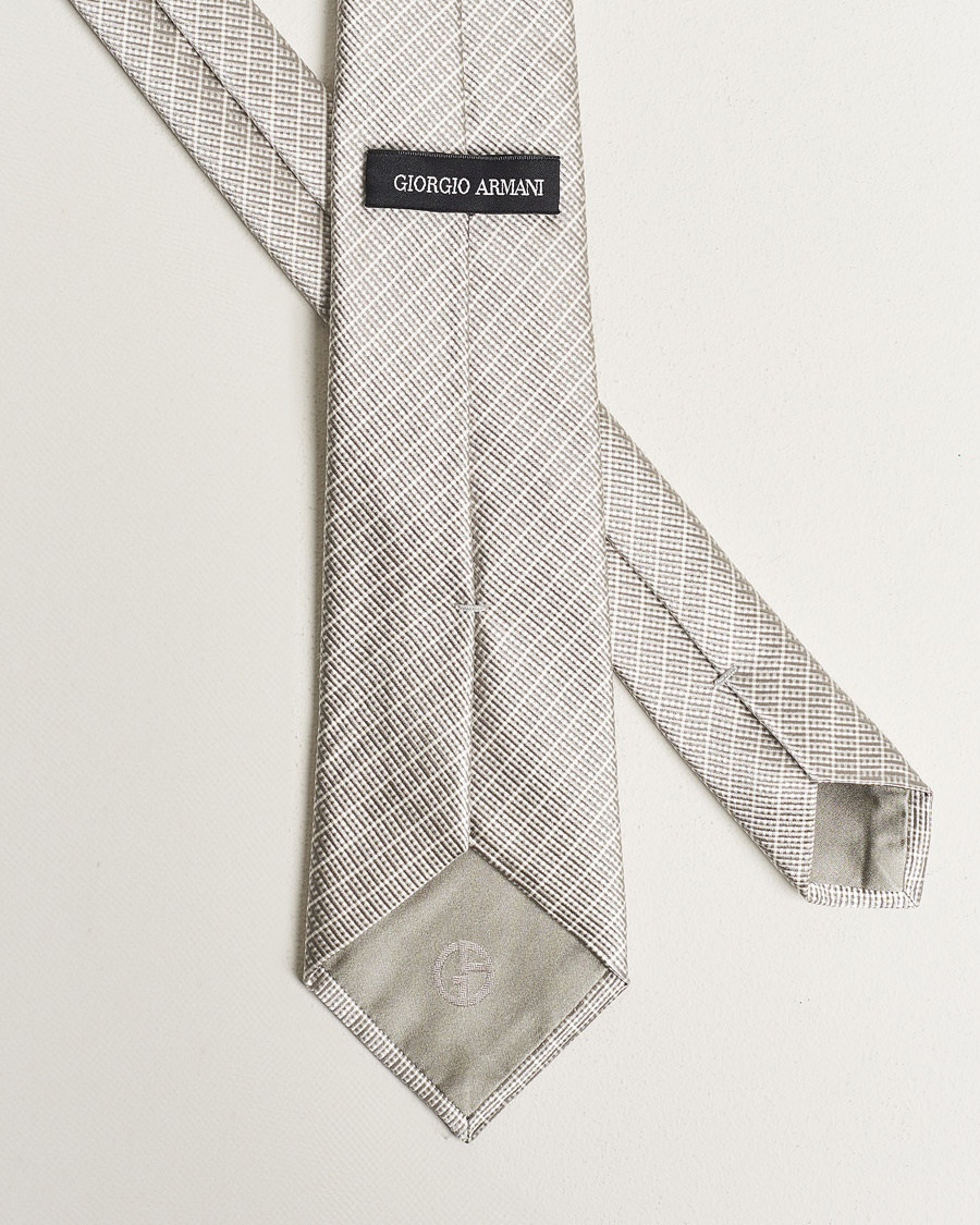 Herren | Giorgio Armani Jacquard Silk Tie Light Grey | Giorgio Armani | Jacquard Silk Tie Light Grey