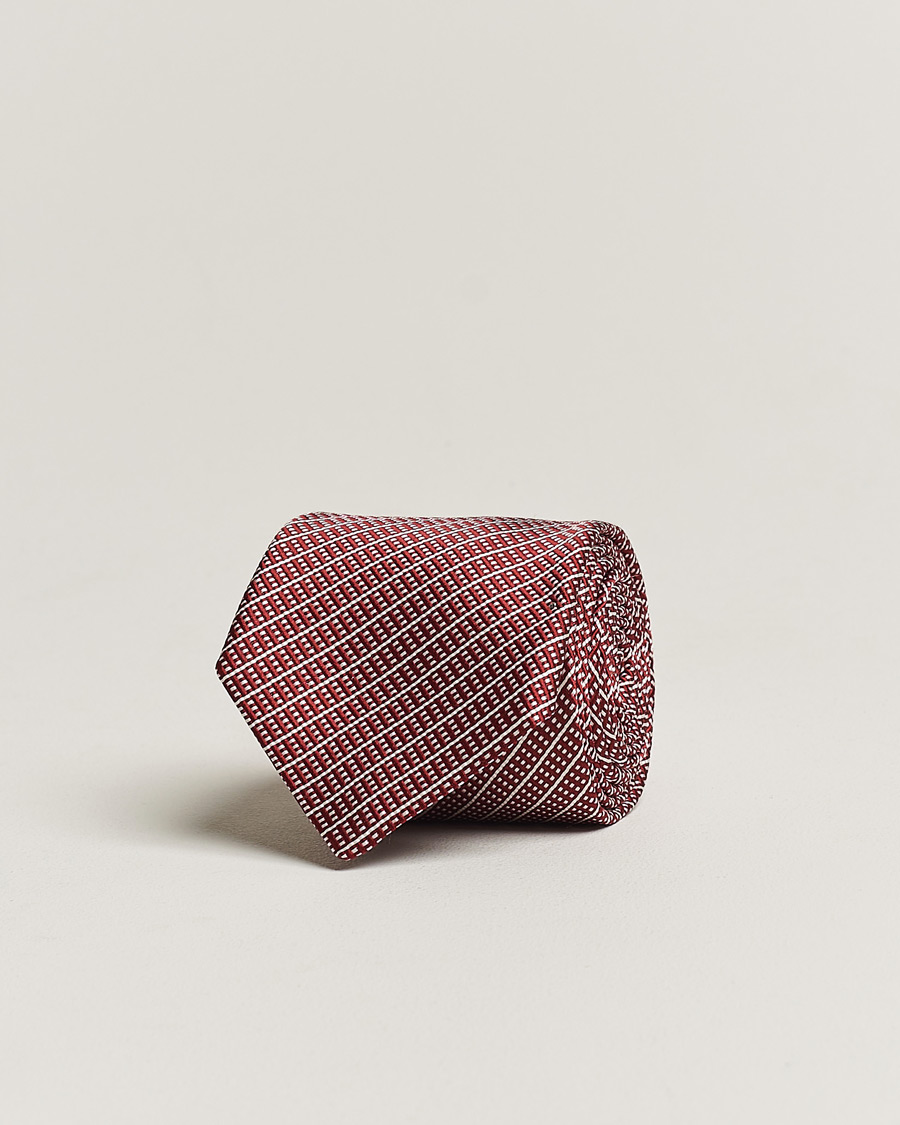 Herren | Giorgio Armani Jacquard Silk Tie Ruby | Giorgio Armani | Jacquard Silk Tie Ruby
