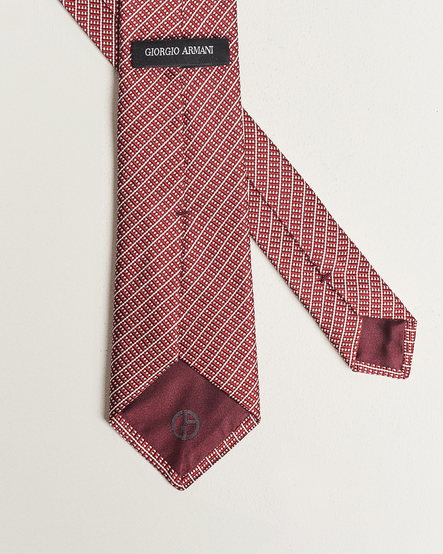Herren | Giorgio Armani Jacquard Silk Tie Ruby | Giorgio Armani | Jacquard Silk Tie Ruby