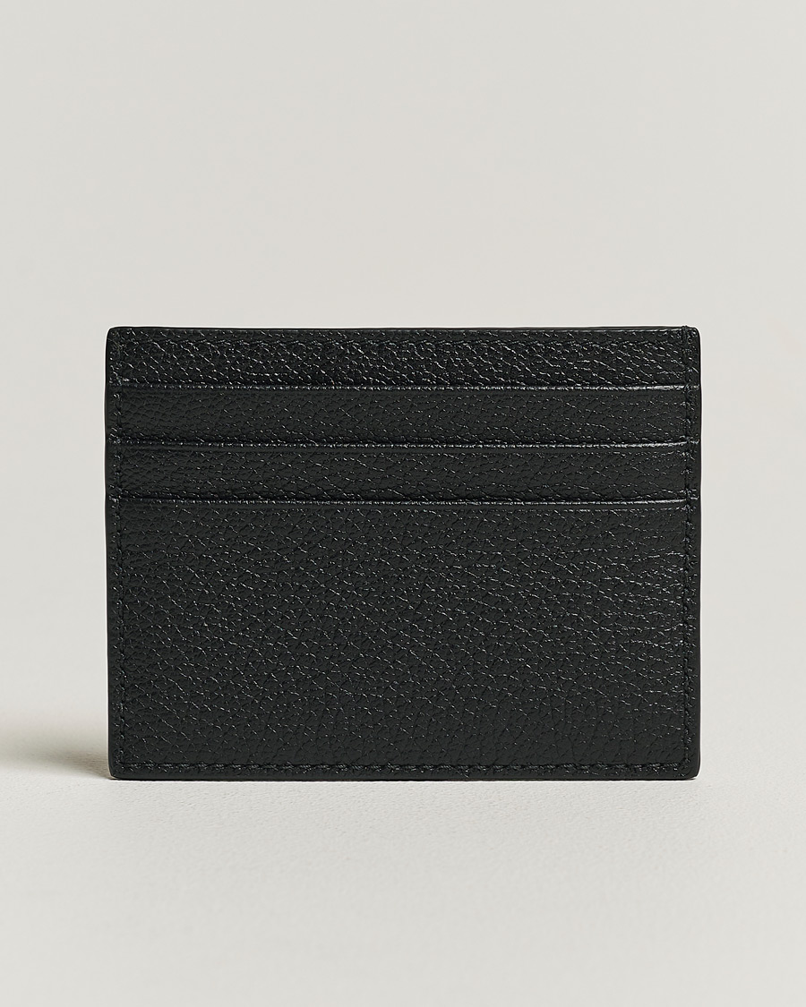Herren | Giorgio Armani | Giorgio Armani | Grain Leather Card Holder Black Calf