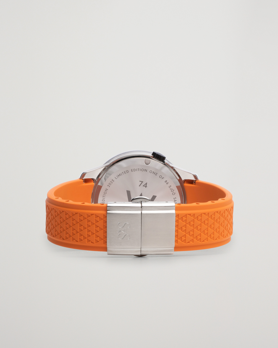Herren | Sjöö Sandström Royal Steel Worldtimer 41mm Annual Edition Orange | Sjöö Sandström | Royal Steel Worldtimer 41mm Annual Edition Orange