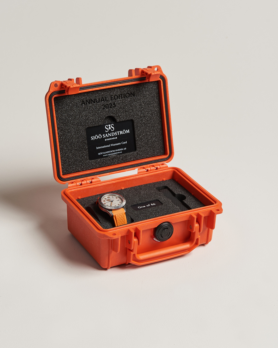 Herren | Sjöö Sandström Royal Steel Worldtimer 41mm Annual Edition Orange | Sjöö Sandström | Royal Steel Worldtimer 41mm Annual Edition Orange
