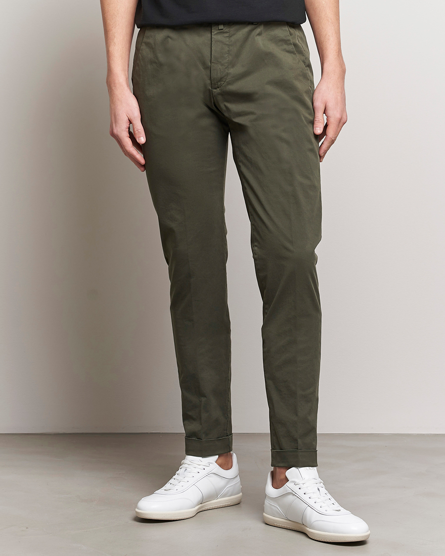 Herren | Hosen | Briglia 1949 | Slim Fit Cotton Stretch Chinos Olive