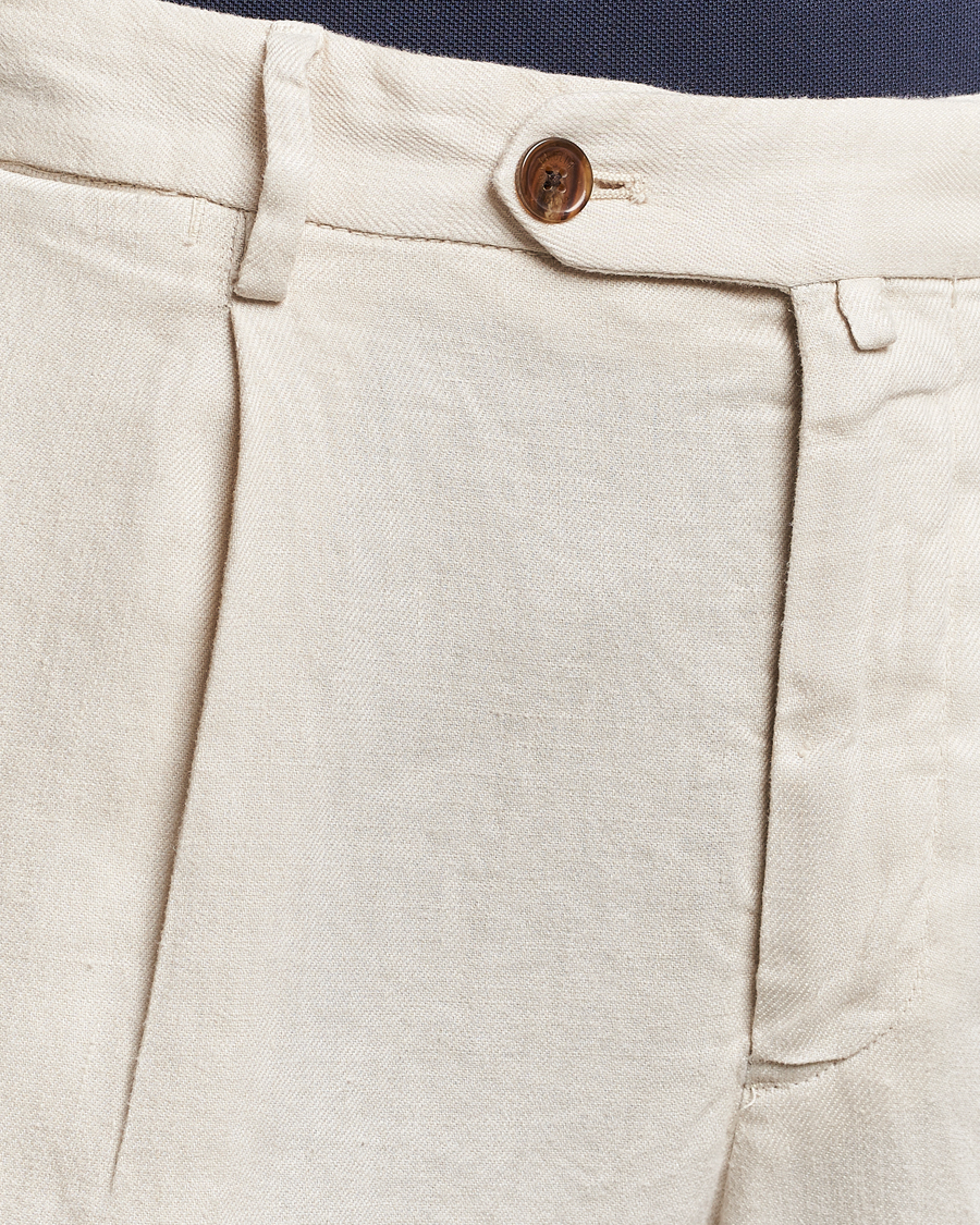 Herren | Hosen | Briglia 1949 | Pleated Linen Trousers Beige