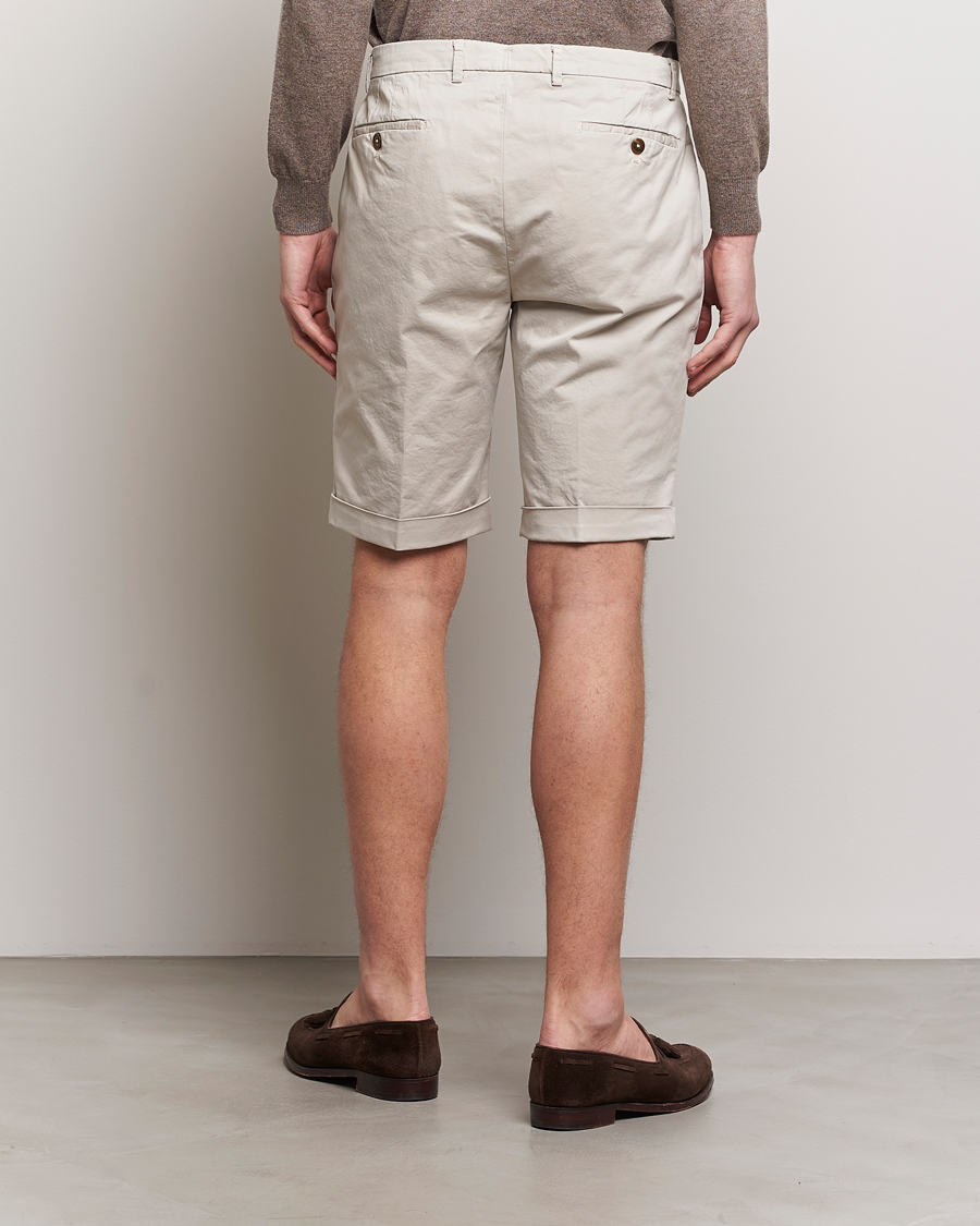 Herren | Shorts | Briglia 1949 | Pleated Cotton Shorts Beige