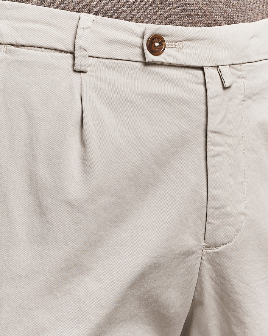 Herren | Shorts | Briglia 1949 | Pleated Cotton Shorts Beige