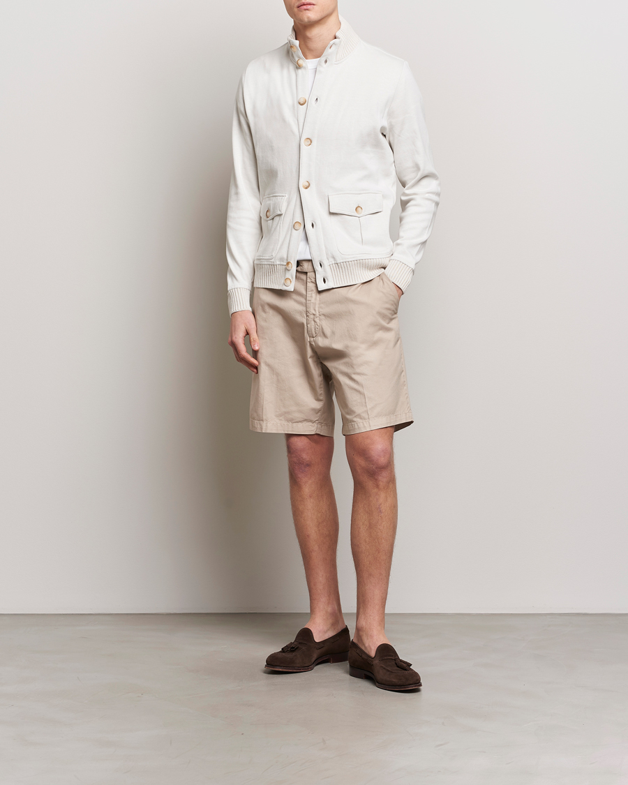 Herren | Shorts | Briglia 1949 | Easy Fit Cotton Shorts Beige