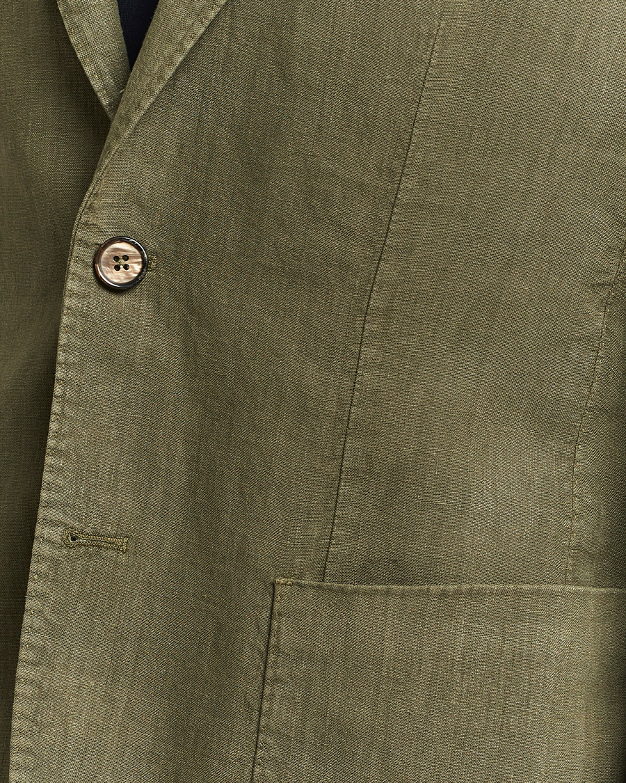 Herren | Sakkos | L.B.M. 1911 | Jack Regular Fit Linen Blazer Olive