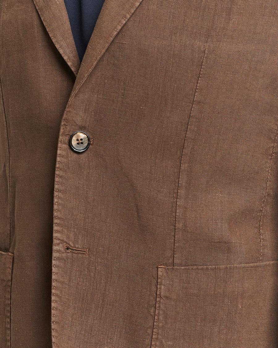 Herren | Sakkos | L.B.M. 1911 | Jack Regular Fit Linen Blazer Brown