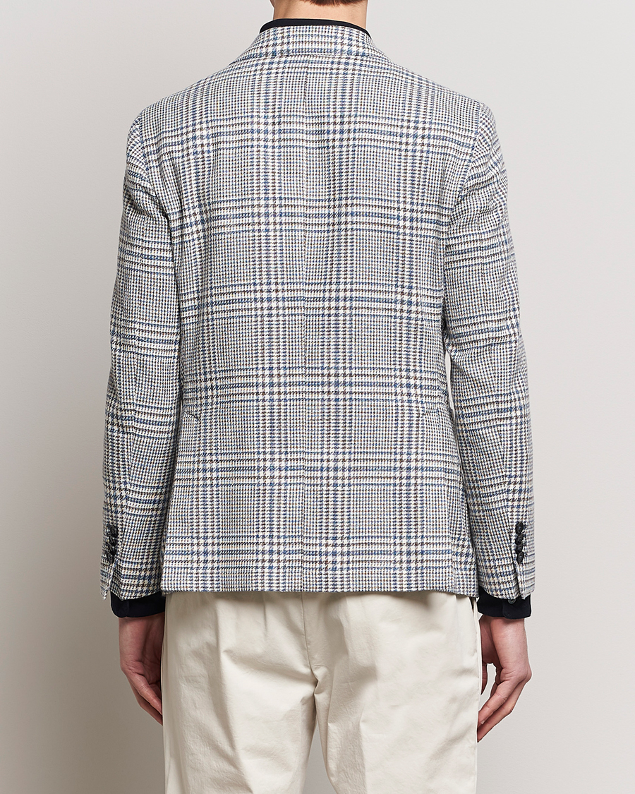 Herren | Sakkos | L.B.M. 1911 | Checked Cotton Blazer Navy/Brown
