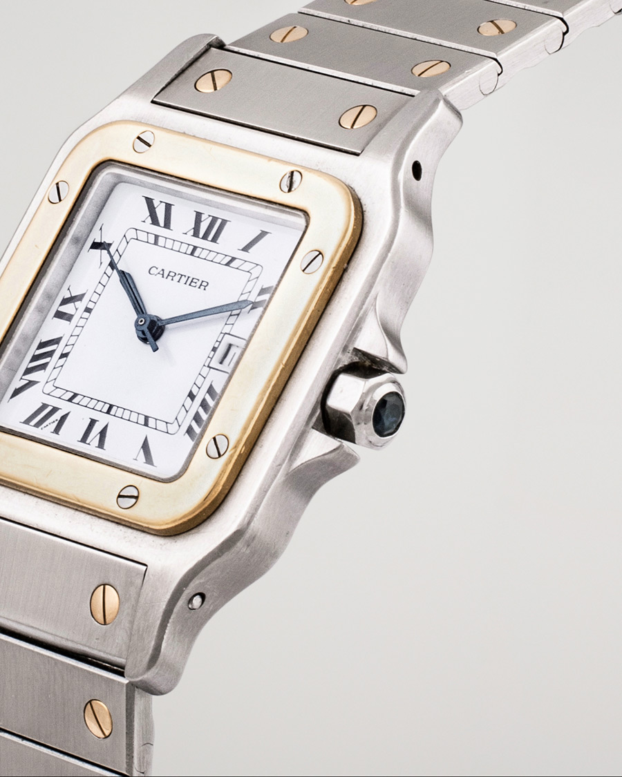 Herren | Cartier Pre-Owned Santos Galbée 2961 Silver | Cartier Pre-Owned | Santos Galbée 2961 Silver