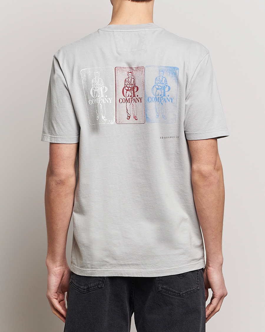 Herren | T-Shirts | C.P. Company | Short Sleeve Hand Printed T-Shirt Grey
