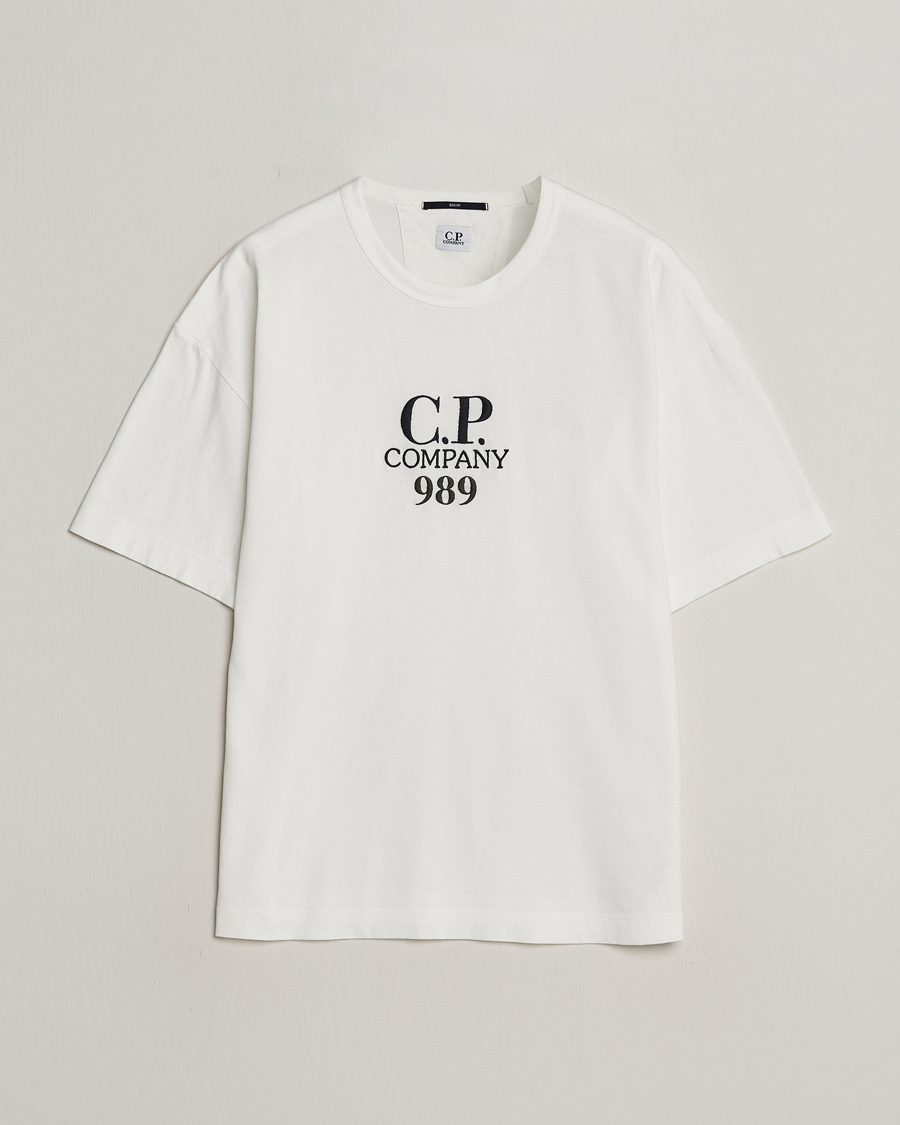 Herren | T-Shirts | C.P. Company | Brushed Cotton Embroidery Logo T-Shirt White