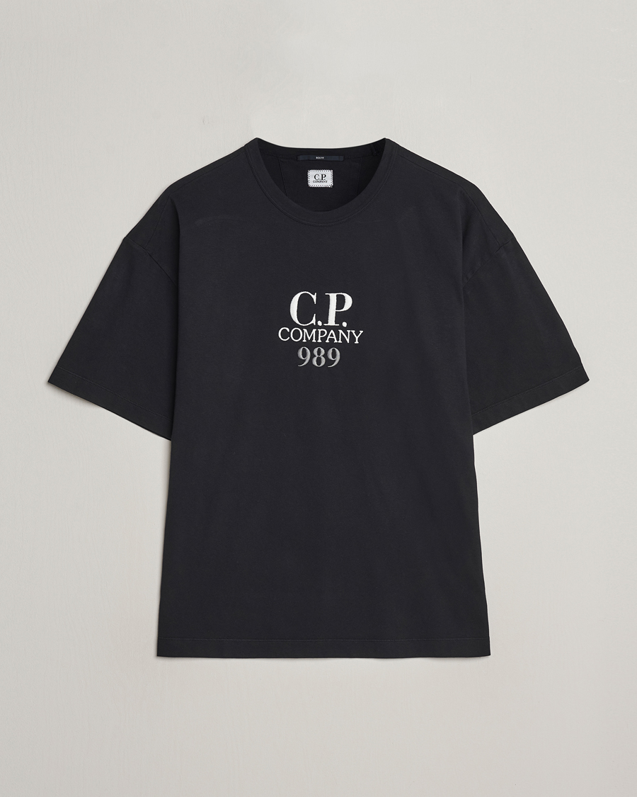 Herren | T-Shirts | C.P. Company | Brushed Cotton Embroidery Logo T-Shirt Black
