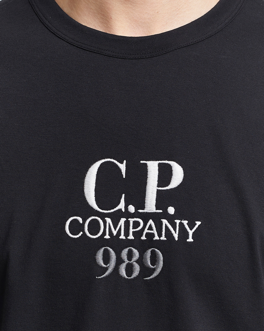 Herren | T-Shirts | C.P. Company | Brushed Cotton Embroidery Logo T-Shirt Black