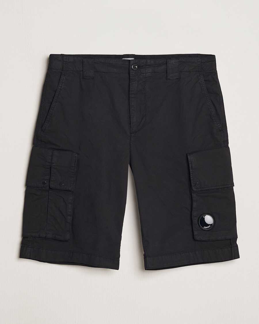 Herren | Shorts | C.P. Company | Twill Stretch Cargo Shorts Black