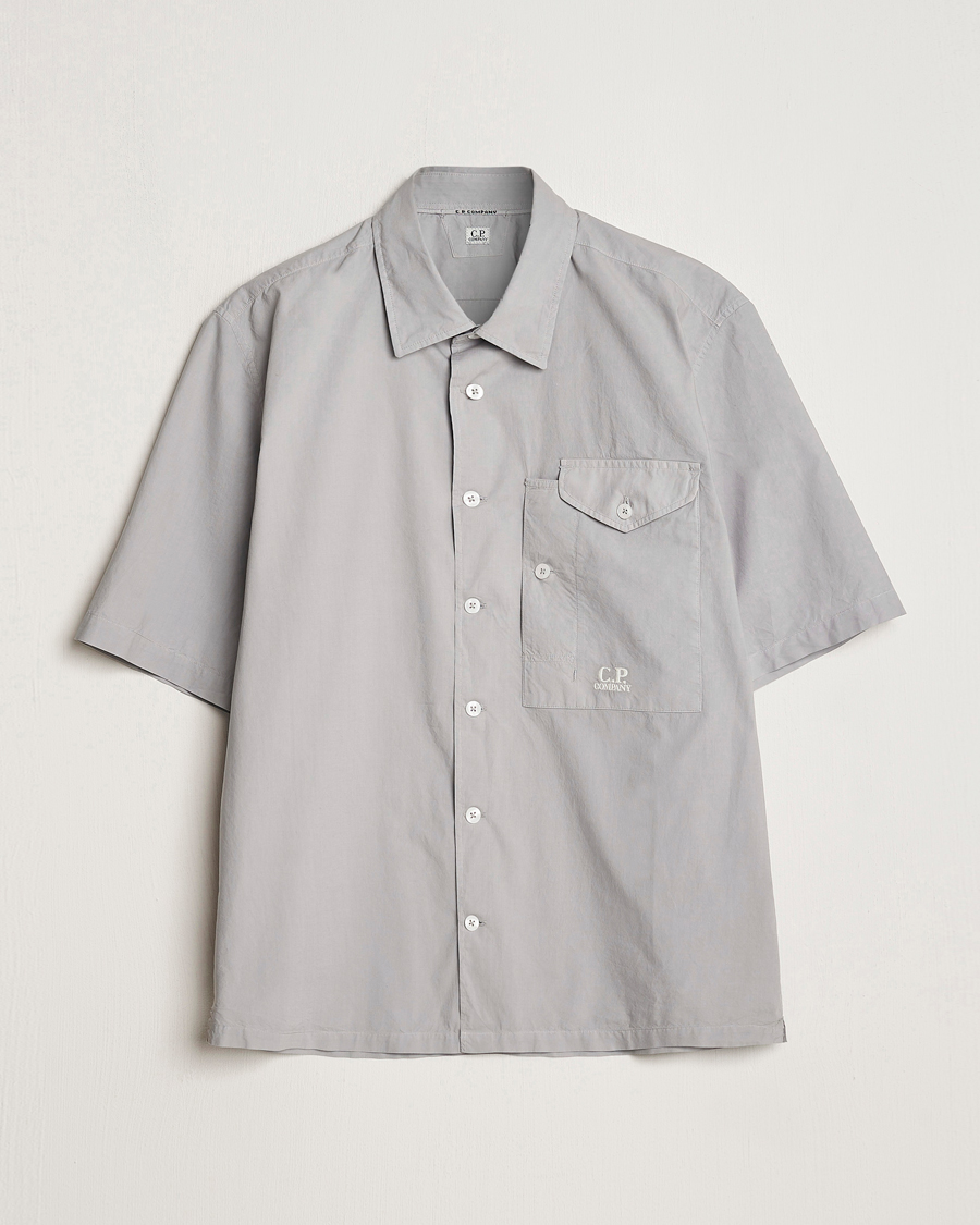 Herren | Hemden | C.P. Company | Short Sleeve Popline Shirt Grey