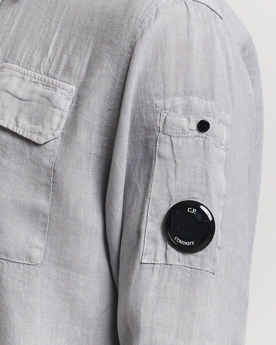 Herren | Hemden | C.P. Company | Long Sleeve Linen Shirt Grey
